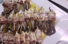 Radicchio tardivo bardato con pancetta