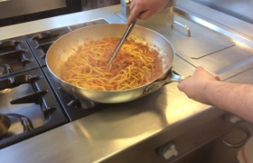 Bigoli all'amatriciana