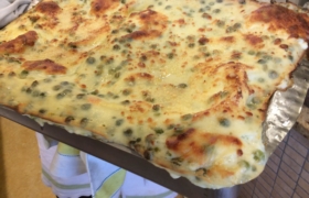 Pasticcio piselli e Asiago