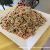 Riso pilaf con gamberoni e zucchine