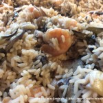 Riso pilaf con radicchio e gamberoni