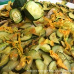 Scaloppa con zucchine e fiori di zucca