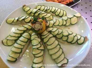 Filetto di scorfano in crosta di zucchine