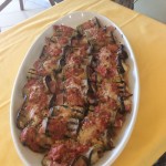 Rotolino di melanzane con prosciutto e mozzarella