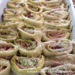 Rotolino di porro con prosciutto e asiago