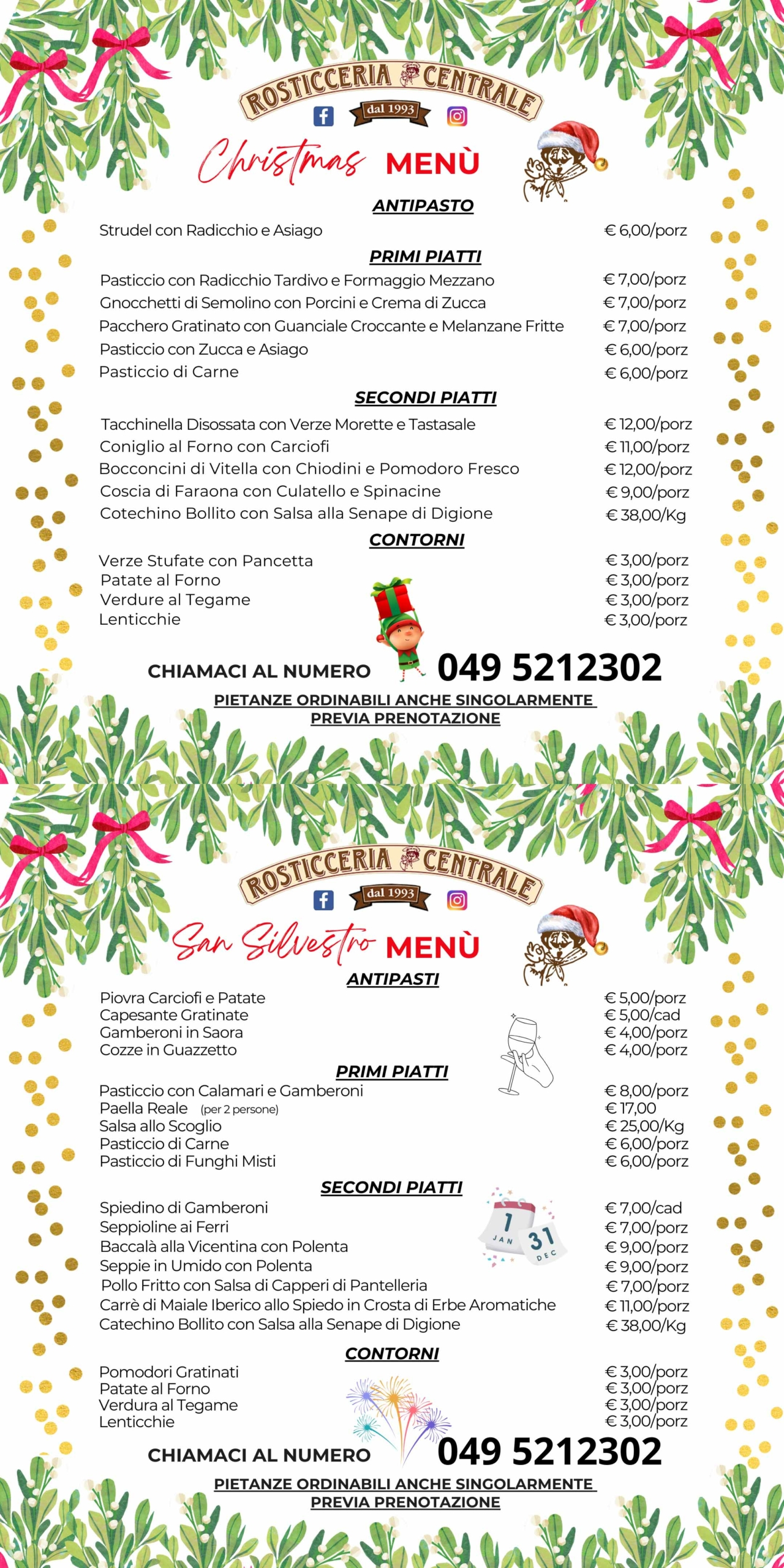 Natale Capodanno 2023 Rosticceria Centrale